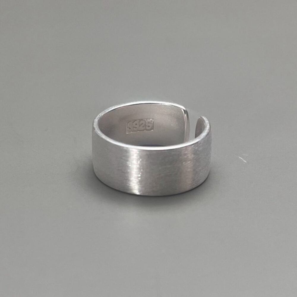 Y2K Vintage 925 Silver Adjustable Ring – 2000s Style, Unisex, Brand New​